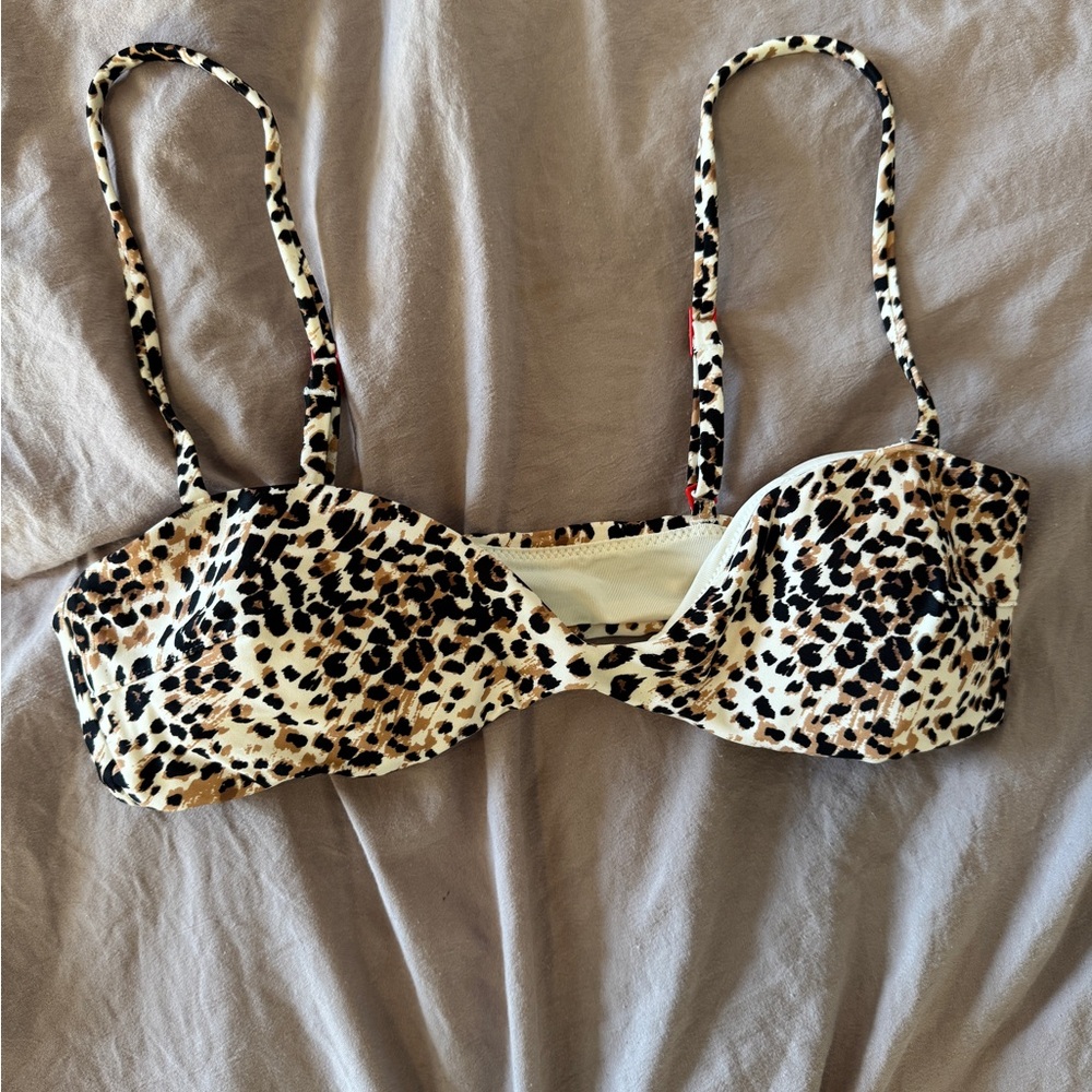 Aerie Leopard Print bikini Top XS
